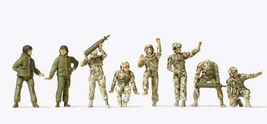 Modern US Army tank crew (8 unpainted figures)<br /><a href='images/pictures/Preiser/16567.jpg' target='_blank'>Full size image</a>